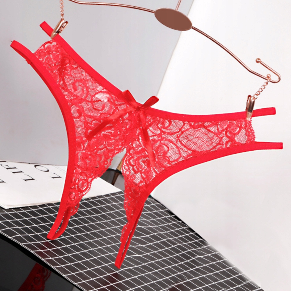 MAJTKI DAMSKIE OTWARTE SEKSOWNE STRINGI Z DZIURKĄ SEXY KORONKA FIGI KOLORY Materiał dominujący poliester