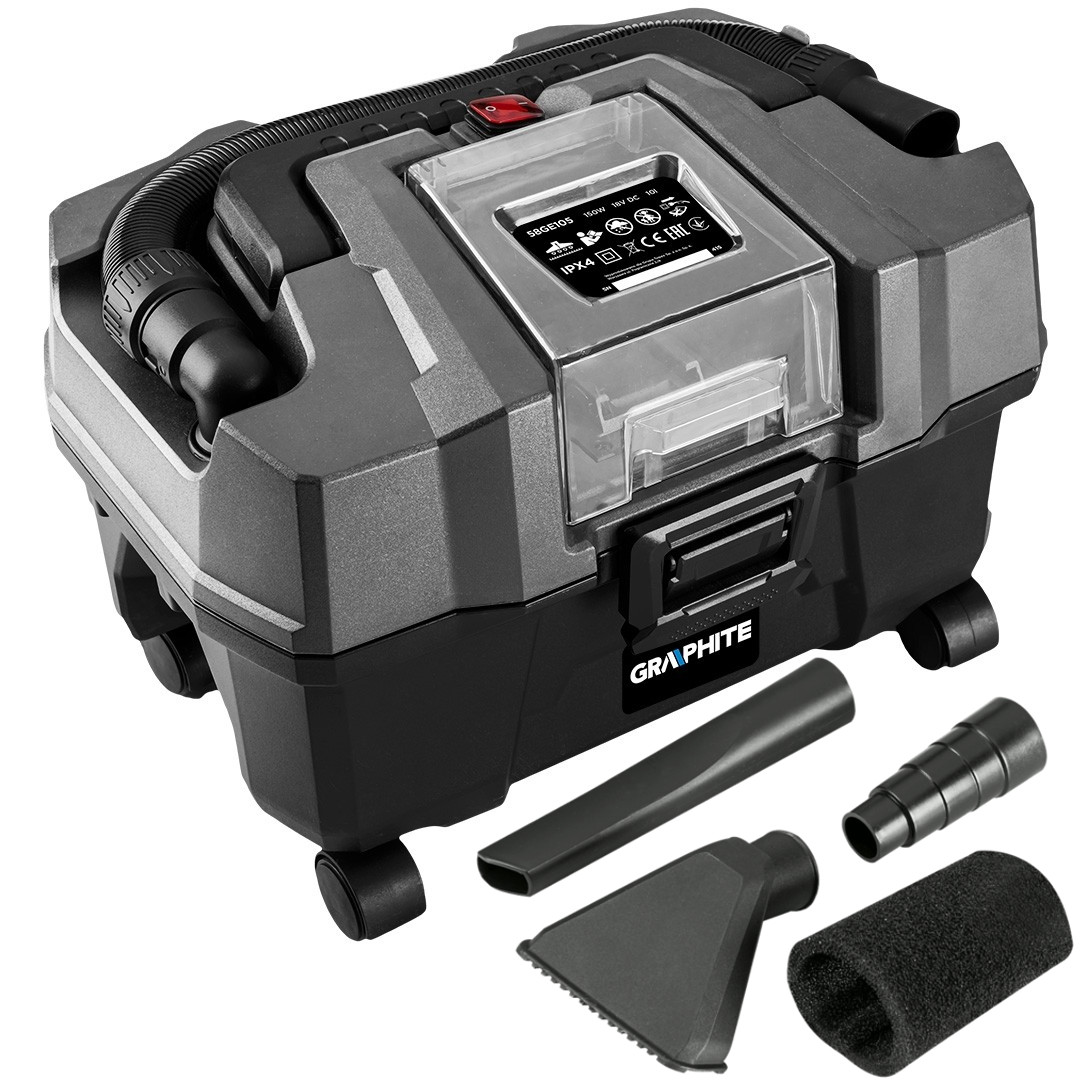 

Graphite Odkurzacz Akum. 18V 10L Energy+ 58GE105