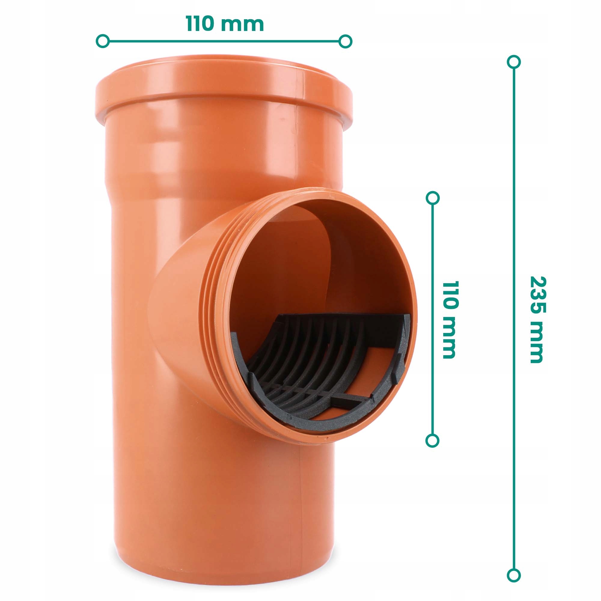 Czyszczak REWIZJA RYNNY Rury Spustowej 110 SITKO Osadnik Rynnowy ZAŚLEPKA Stan opakowania oryginalne