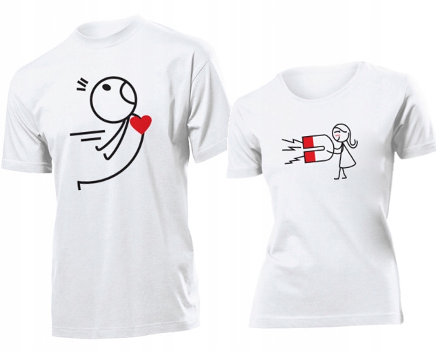 

Koszulki dla par Magnes Milosci Walentynki XXL