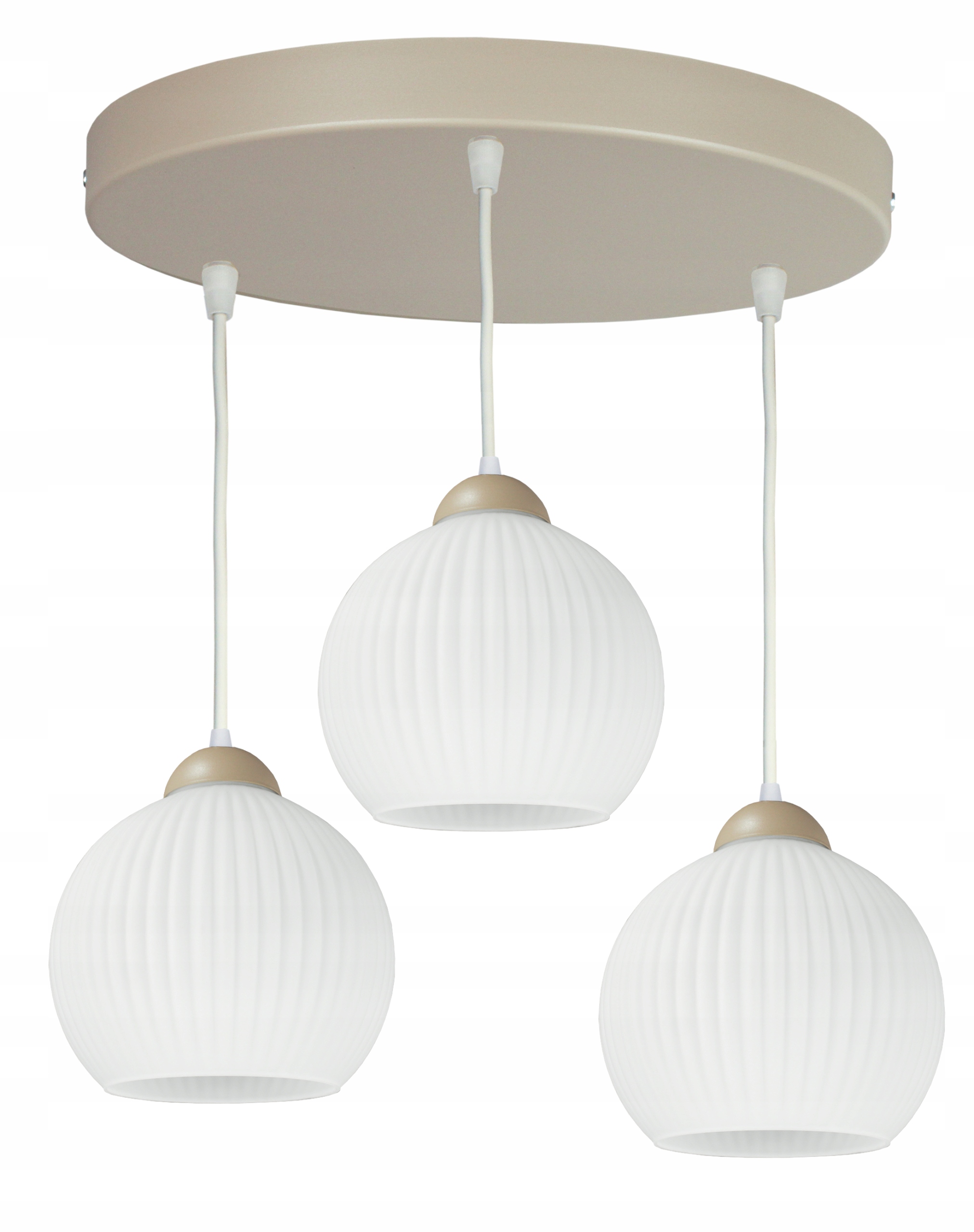 Lustr do obývacího pokoje nad stůl Glass béžová závěsná lampa stropní stínidlo lampy