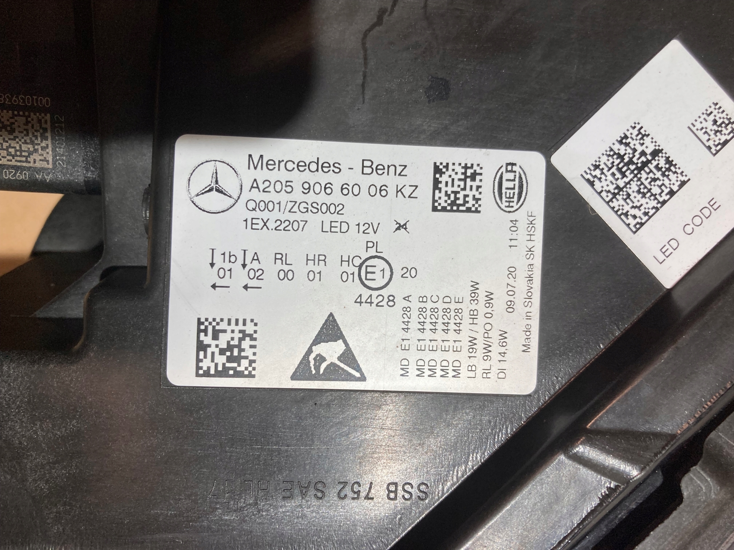 Frontscheinwerfer Mercedes-Benz C-Klasse W205 A2059066006 High Performance LED Rechts Headlight - Thumbnail 9