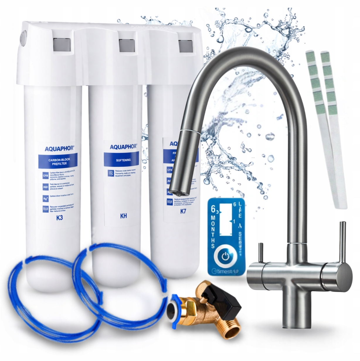 Systém Filtrace Kohoutkové Vody Aquaphor Křišťál H Třícestný Stojící Kohoutek