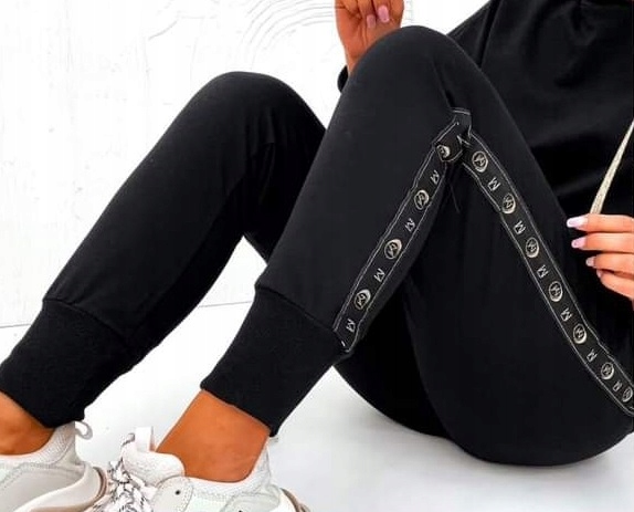 Komplet Dresowy BAWEŁNA Piękne KOLRY Wygodny S Kolor czarny