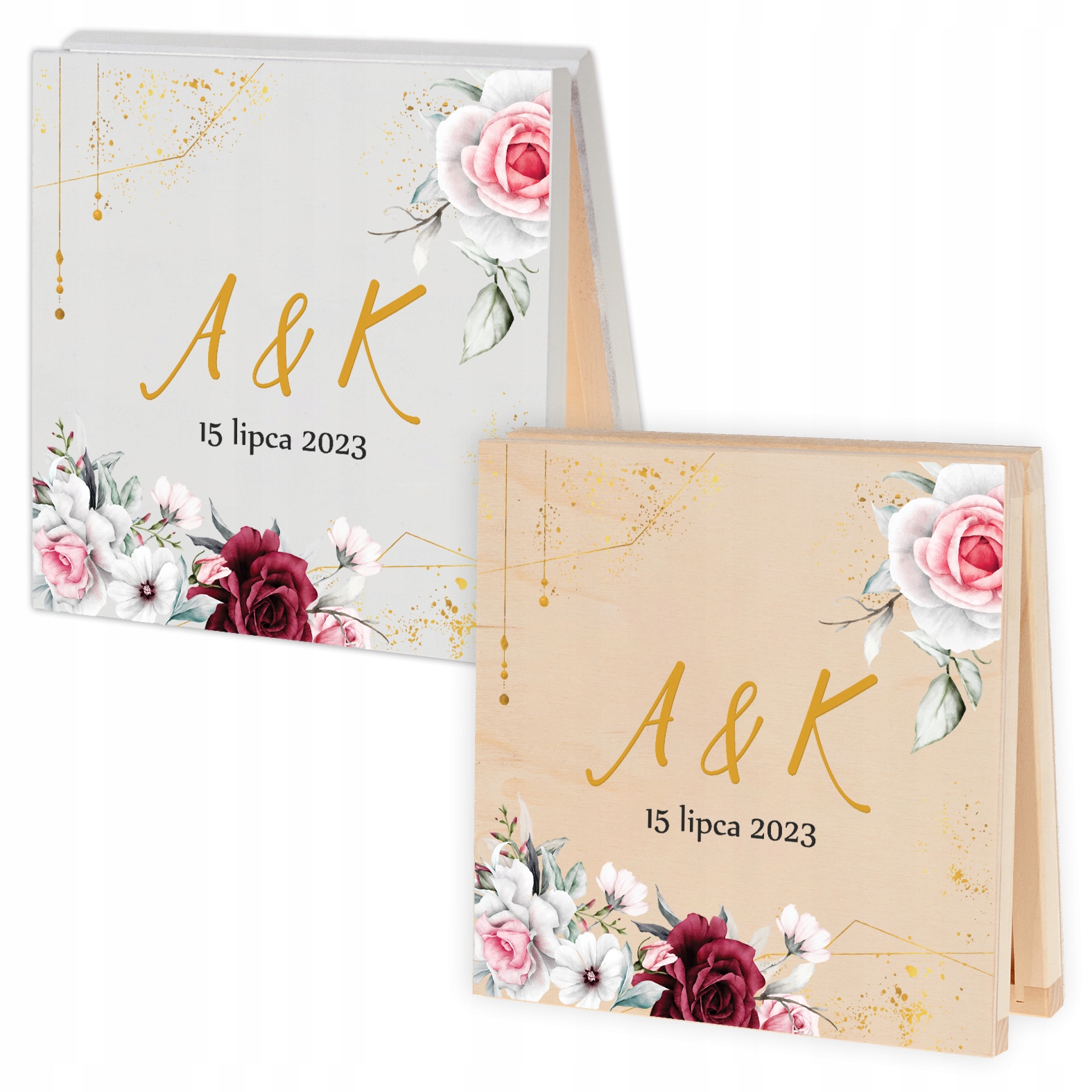 PUDEŁKO ZAPROSZENIE PROŚBA DLA RODZICÓW NA ŚLUB WESELE BORDO Z2 Marka Wyczaruj Prezent