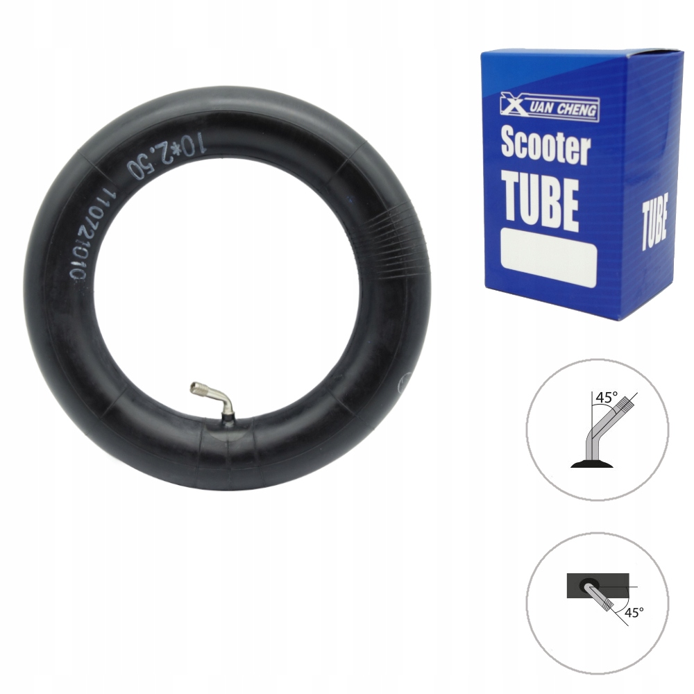 Dętka 10x2,50 Wentyl Zakrzywiony do KuKirin G2 Max, G3 Pro Techlife X7