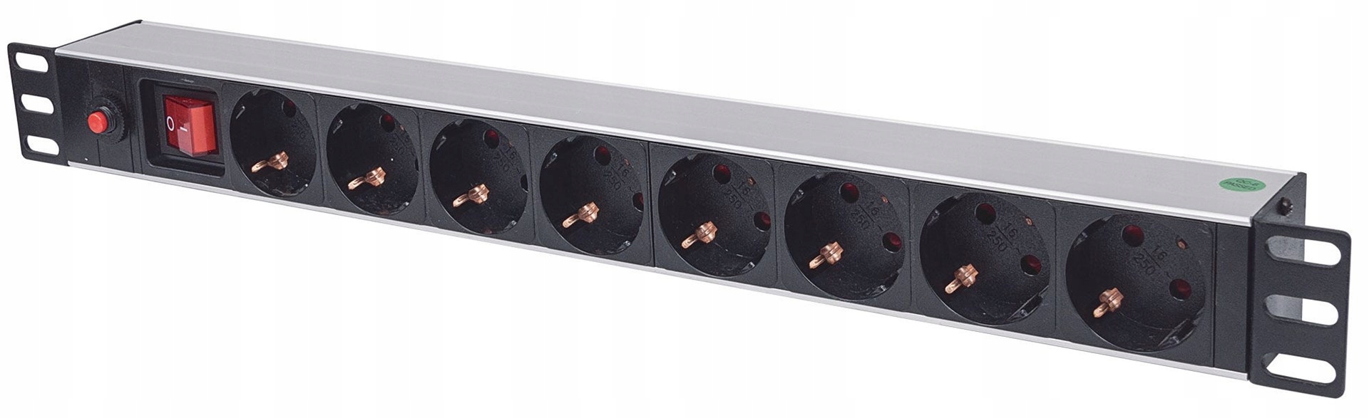 Intellinet Pdu 1U szafa rack 19" z 8 gniazdami i zabezpieczeniem