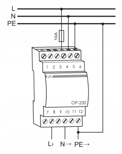F&F FILTR PRZECIWZAKŁÓCENIOWY TYP D OP-230 Prąd znamionowy 10 A