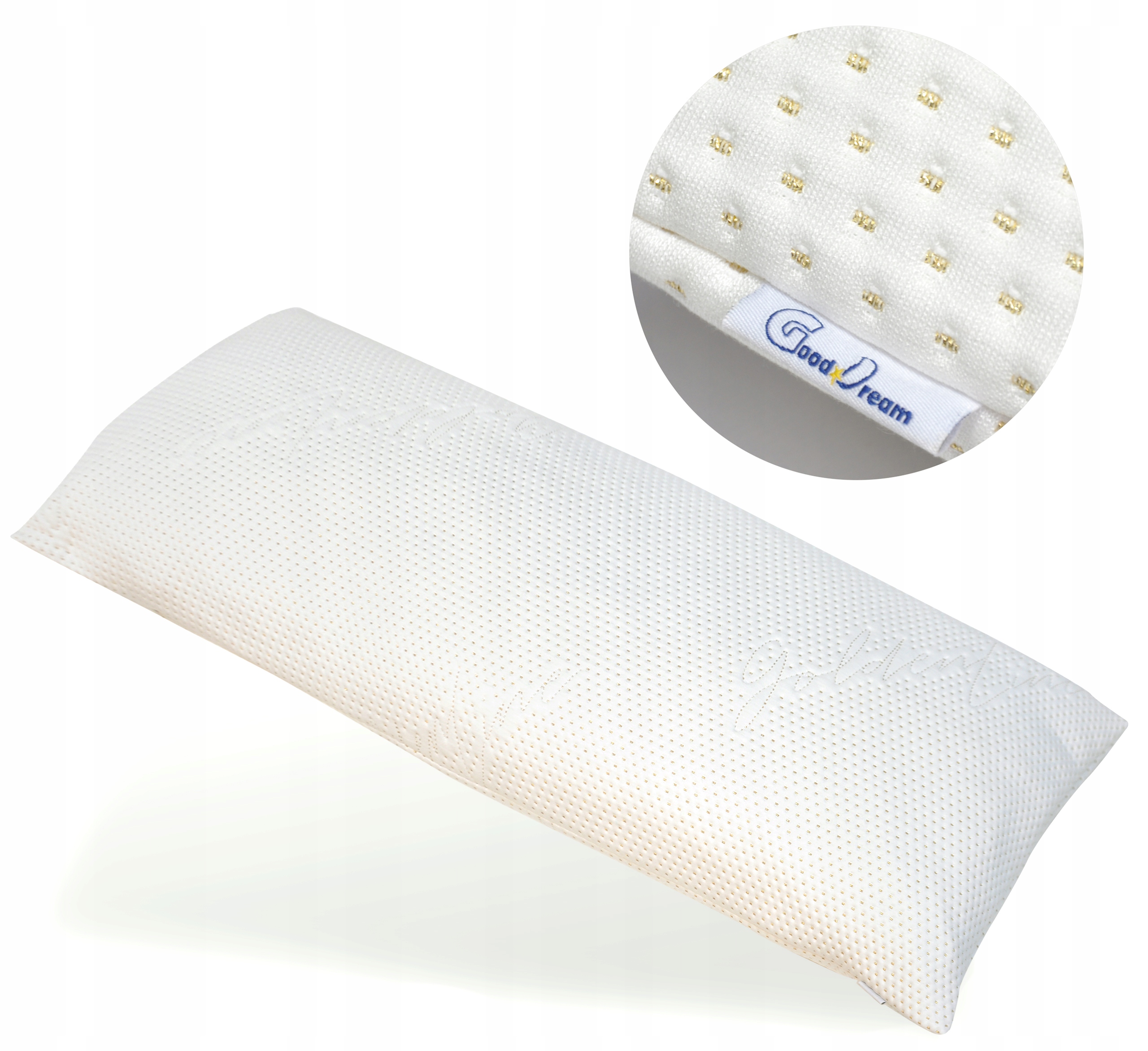 Polštář na spaní na boku XXL dlouhý 125 x 50 cm Meds Gold proti bolestem zad