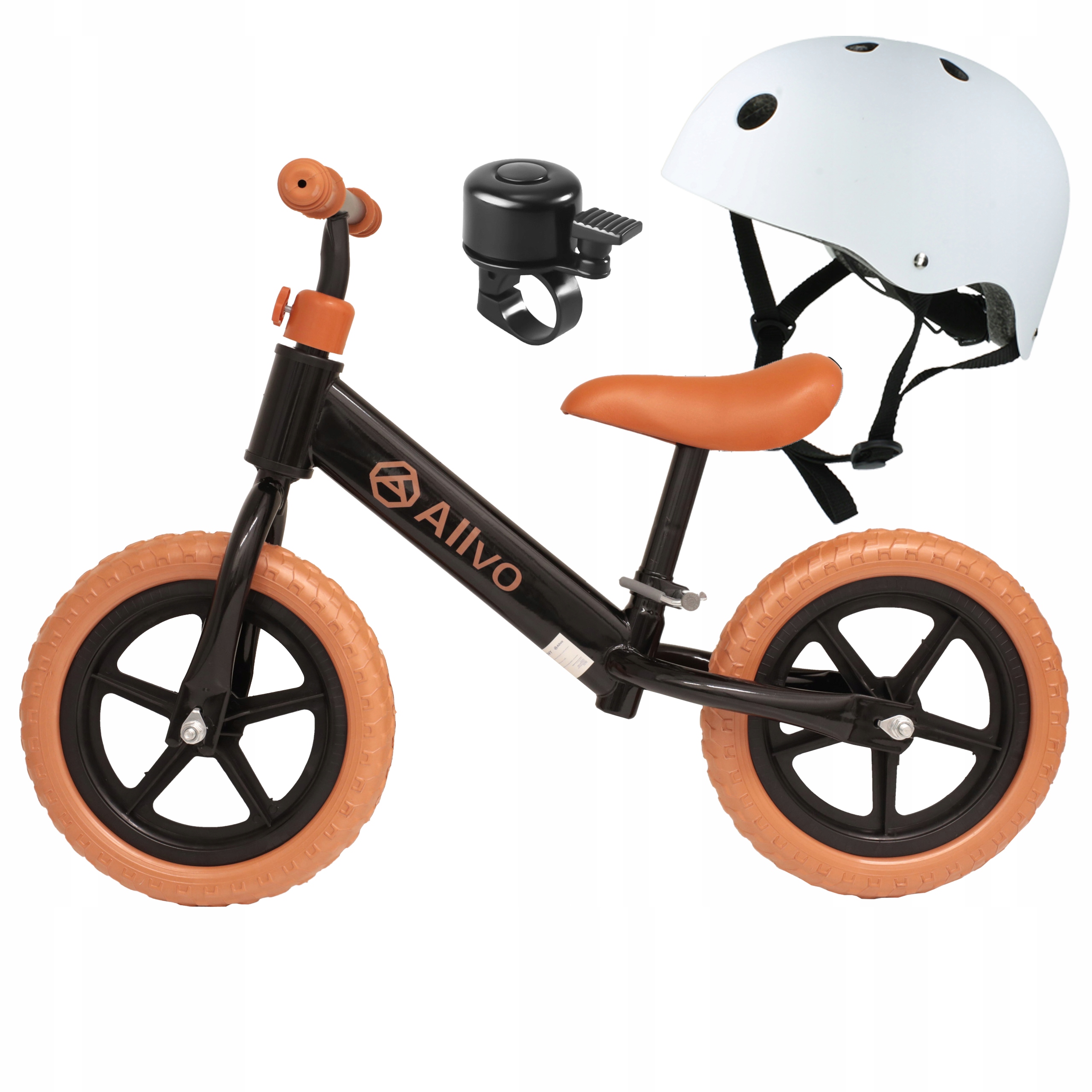 Rowerek Biegowy Dziecięcy Rower Koła 12'' Dla 2 Latka Zestaw Kask Dzwonek