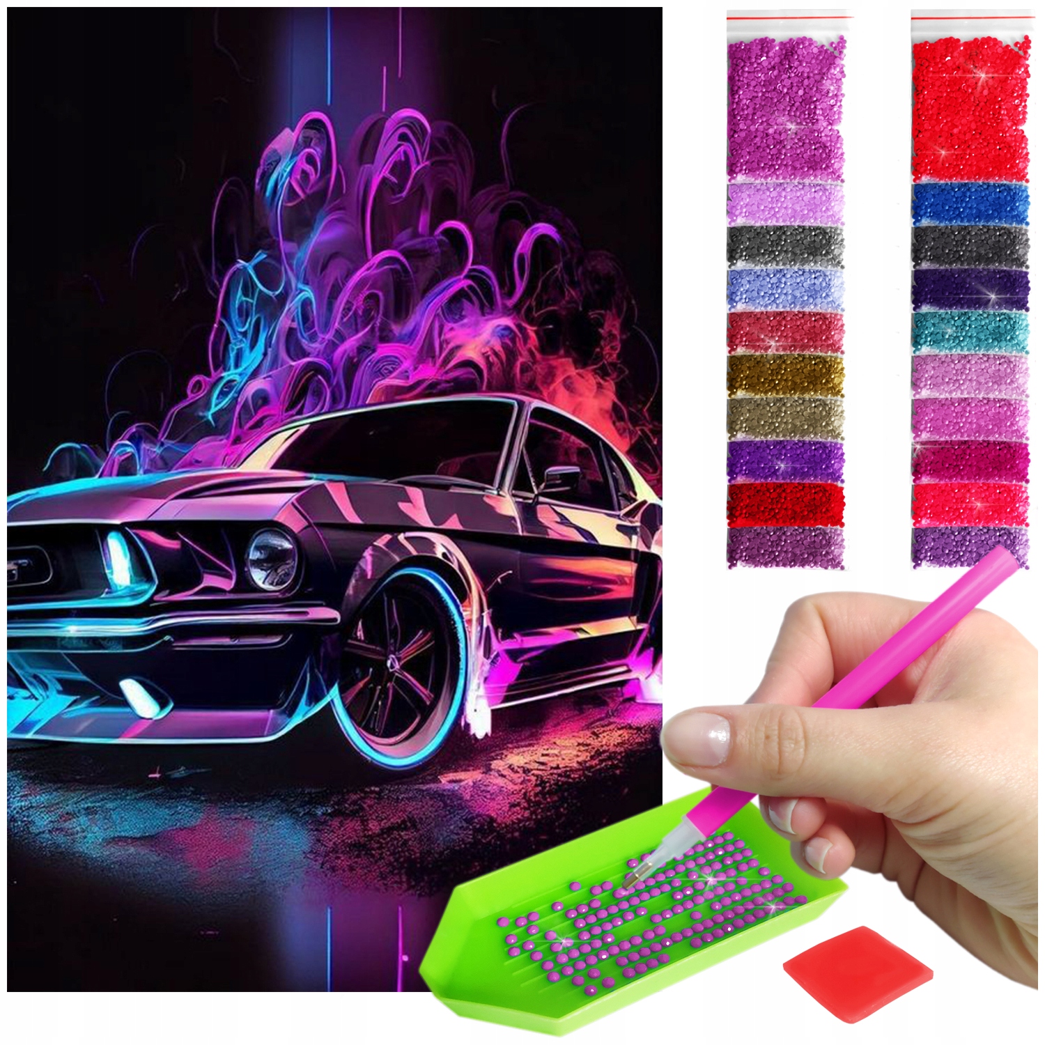 Haft Diamentový Velký 60x40cm Diamond Painting Mozaika Diamentové Příslušenství