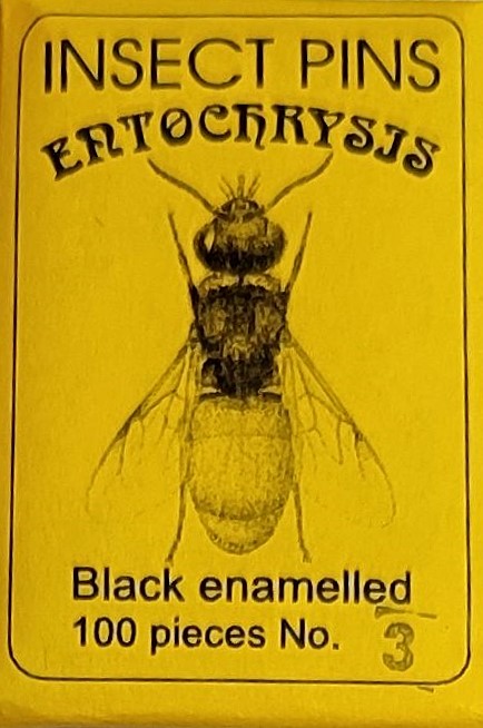 Szpilki entomologiczne czarne nr. 3 .