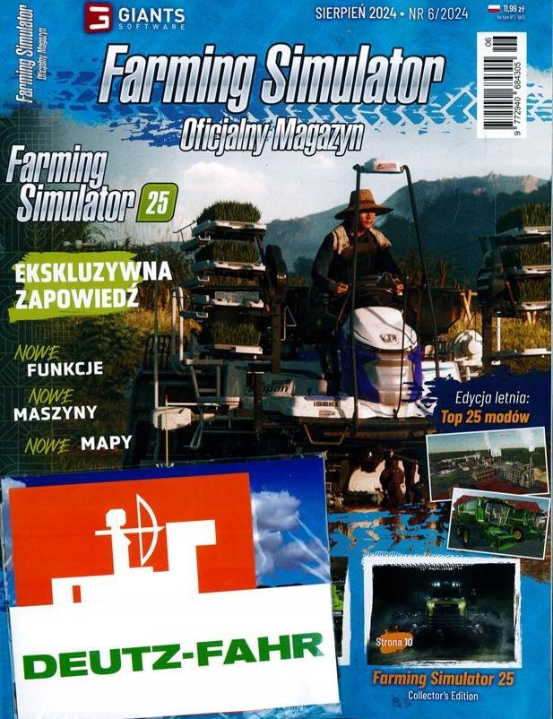 FARMING SIMULATOR nr 6 -OFICJALNY MAGAZYN + naklejki