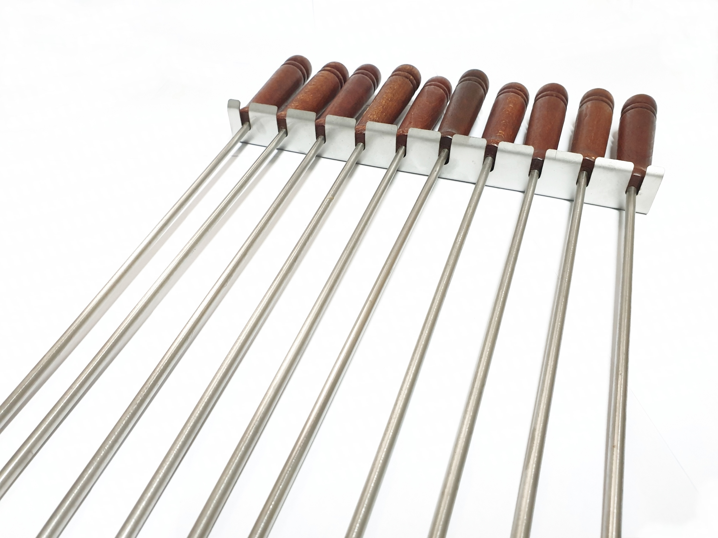 KIJKI KIJE DO GRILLA NIERDZEWNE 120CM 10SZ+WIESZAK