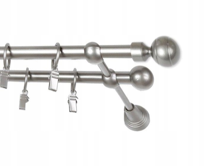 

Karnisz podwójny Metalowy 16mm 250 cm