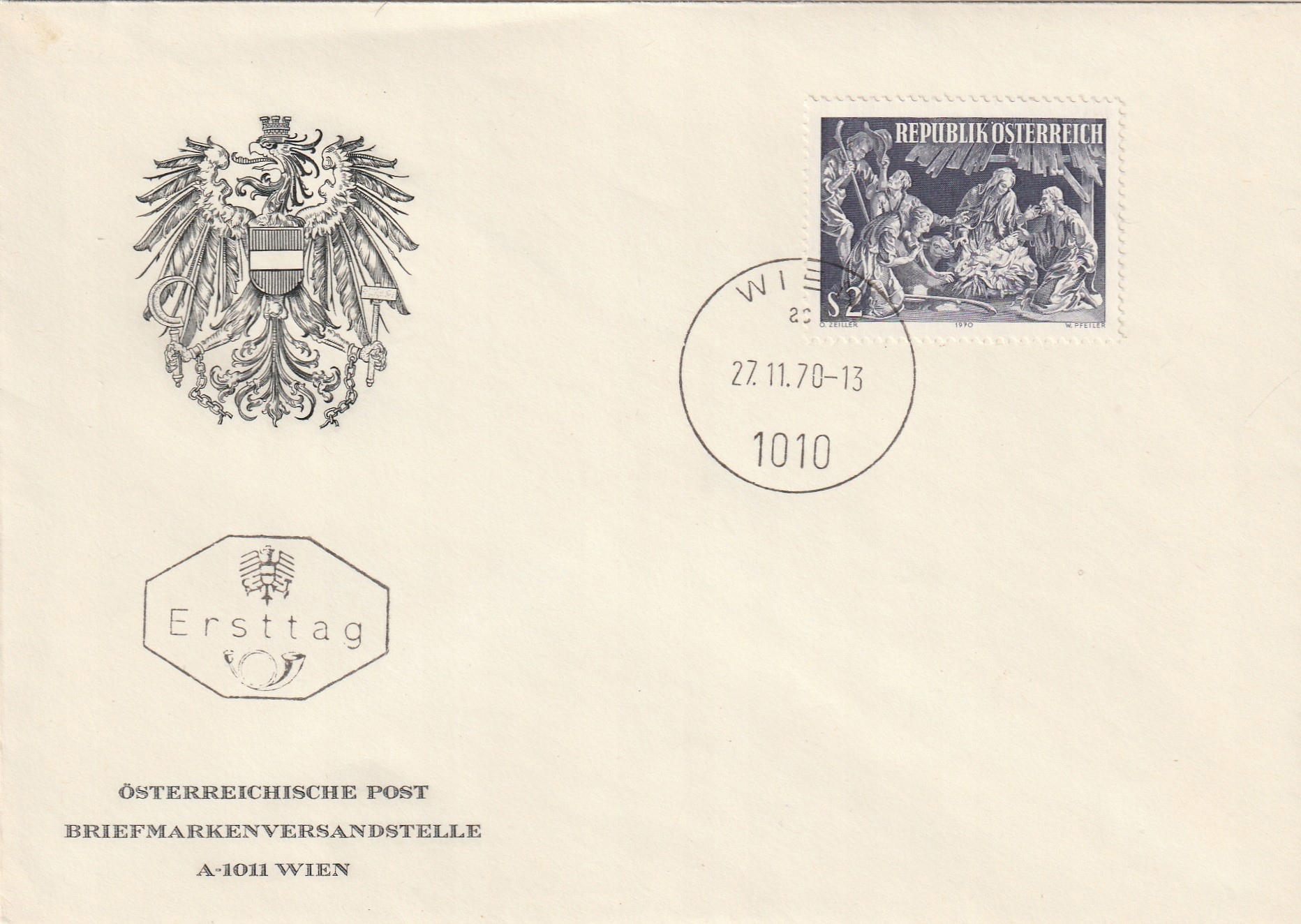 A 706. Austria - FDC 1970.rok