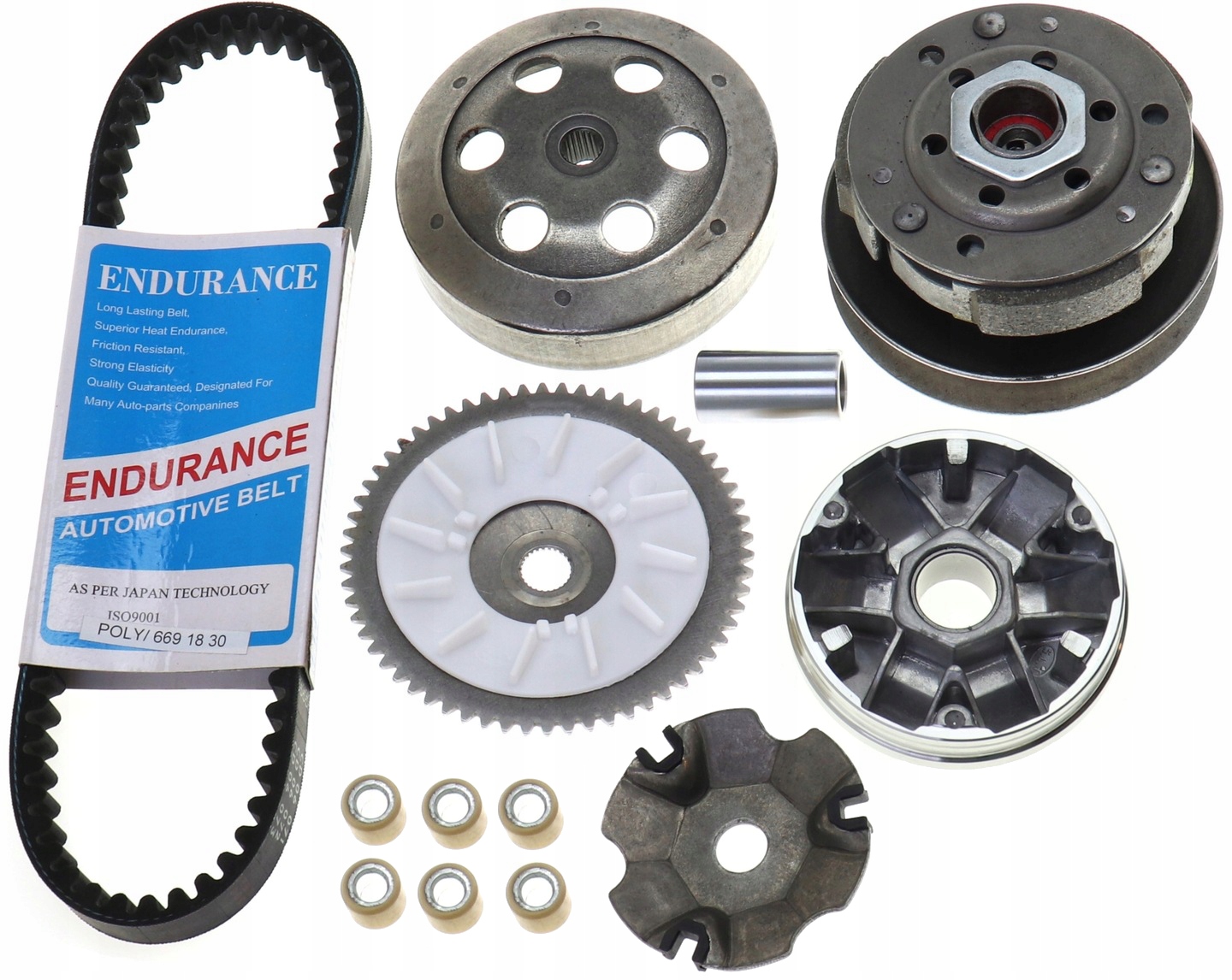 Sprzęgło Wariator Tuning Rolki Pasek 669 Napęd Skuter 4T Gy6 139 Qmb Qma