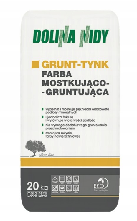 Grunt Tynk Farba Mostkująco Gruntująca 20 kg Dolina Nidy