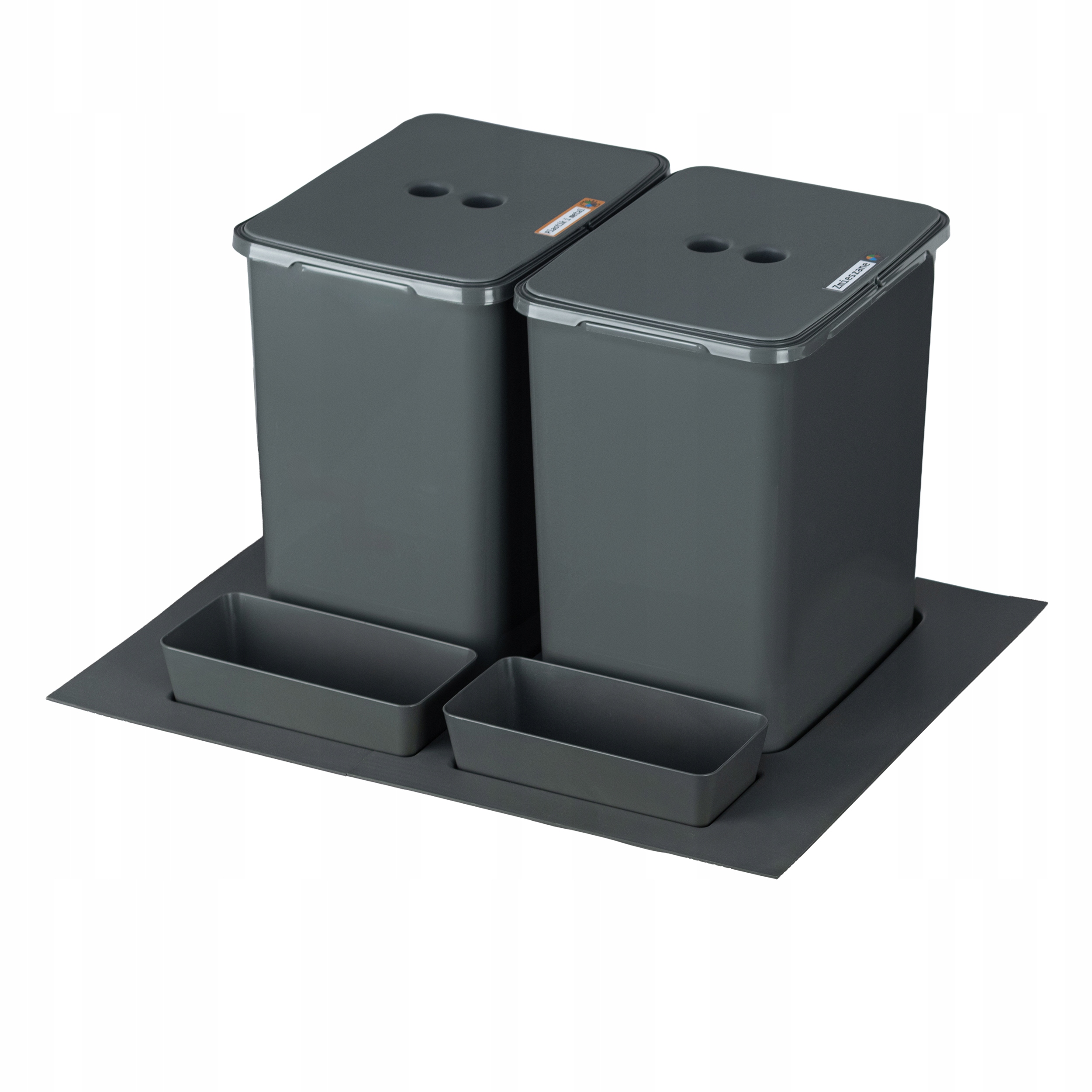 Sortownik śmieci Flexi Base do szuflady Blum w szafce 60cm 2x20 l kuwetki