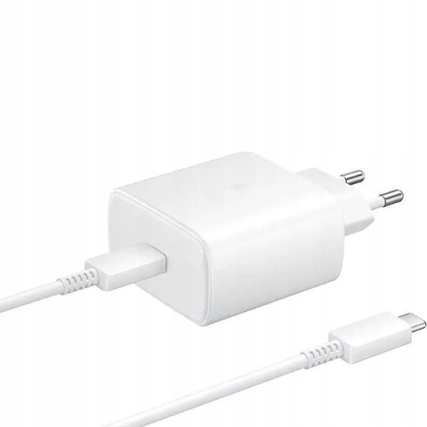 Síťová nabíječka Usb-c 45W Pd, Samsung, silná kostka, s kabelem Usb-c, 1 m