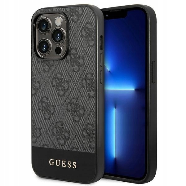 Guess GUHCP14XG4GLGR iPhone 14 Pro Max 6,7" szary/grey hard case 4G St