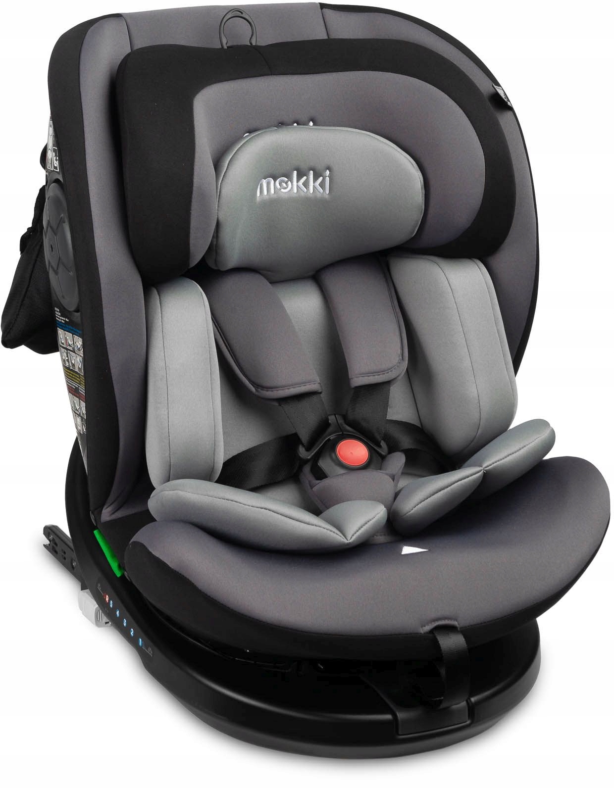 Fotelik samochodowy i-size 40-150cm obrotowy 360° ISOFIX MOKKI GREY
