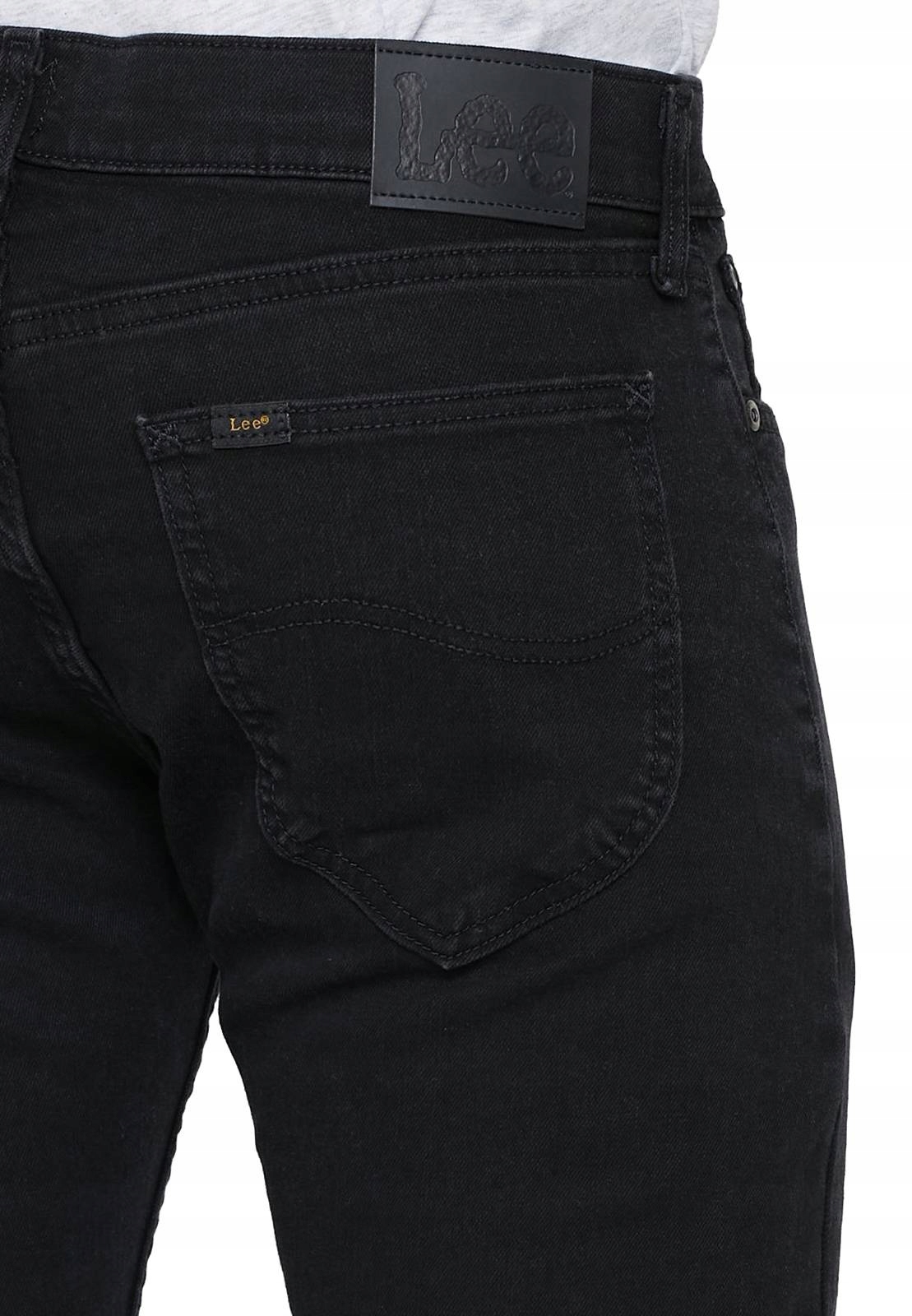 LEE LEGENDARY SLIM BLACK OVERDYE L76ATMQO 38/32 Płeć mężczyzna