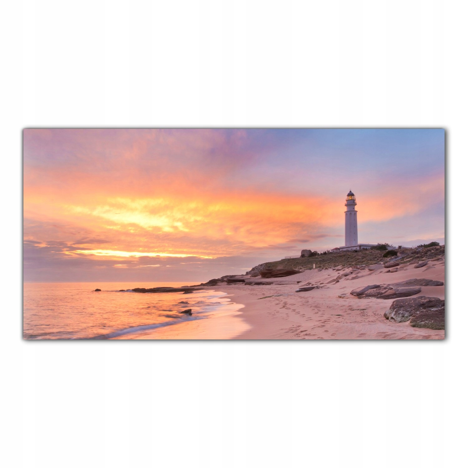 

Obraz na szkle Foto Latarnia Morska Plaża 100x50