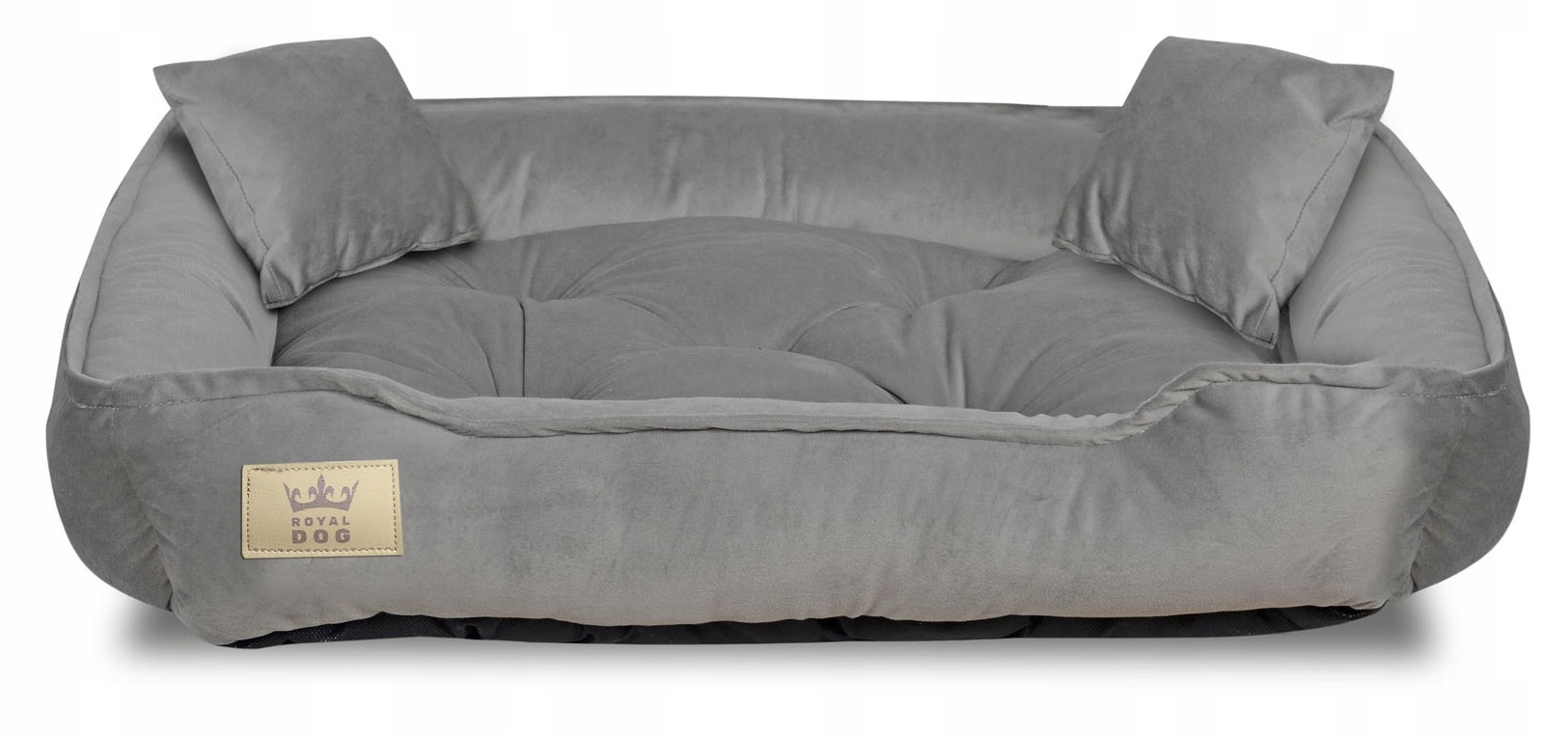 Levně pelíšek pro psa kotec 100x75 cm velur šedá