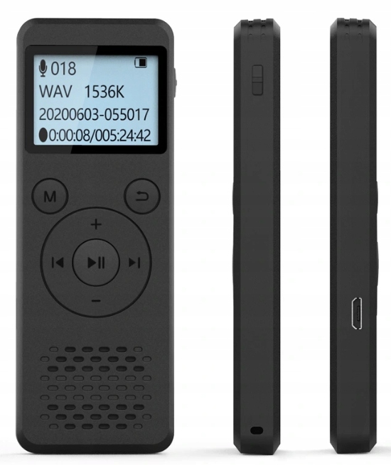Szpiegowski Dyktafon cyfrowy 1536Kbps 8GB detekcja EAN (GTIN) 5902659172587