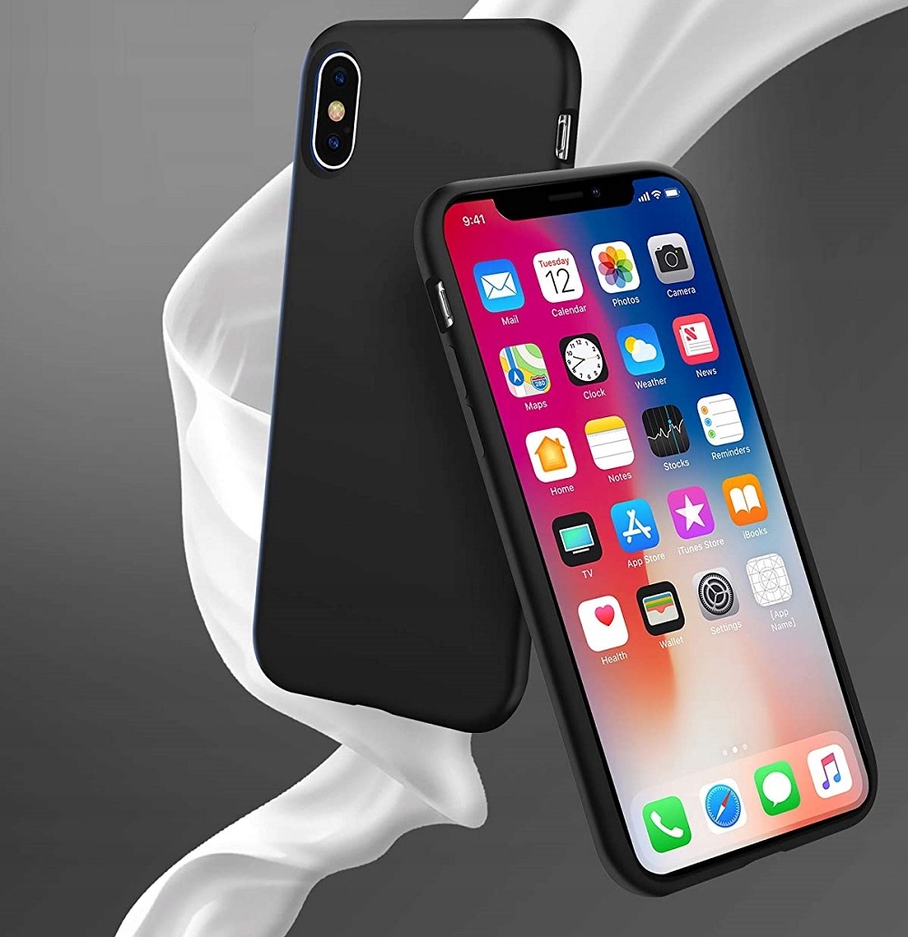 ETUI MATOWE SLIM do IPHONE X / XS CASE + SZKŁO Marka bez marki