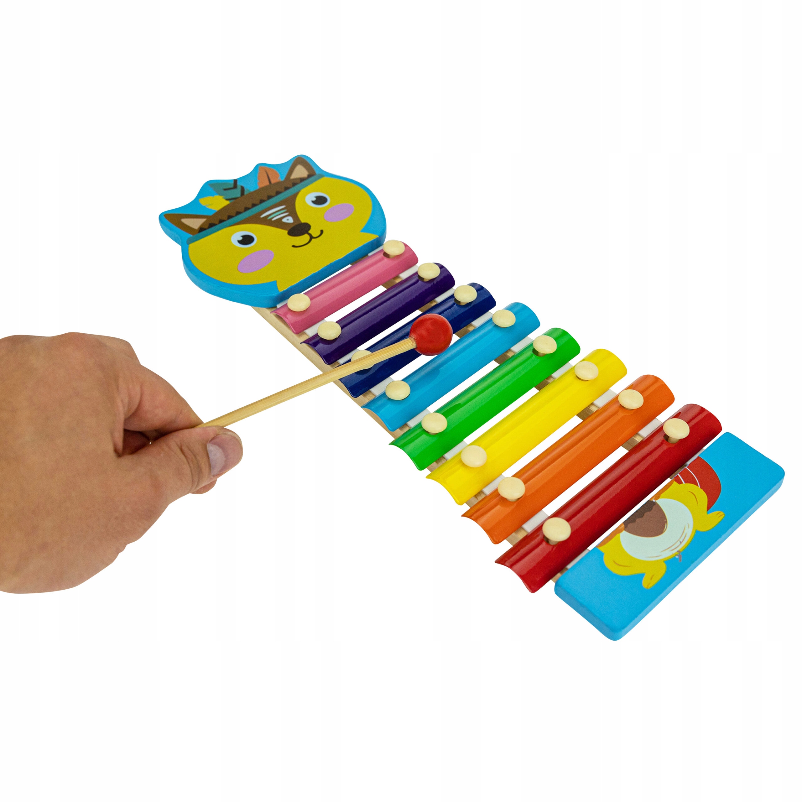 CYMBAŁKI DREWNIANE DLA DZIECKA KOLOROWE EDUKACYJNE Materiał drewno