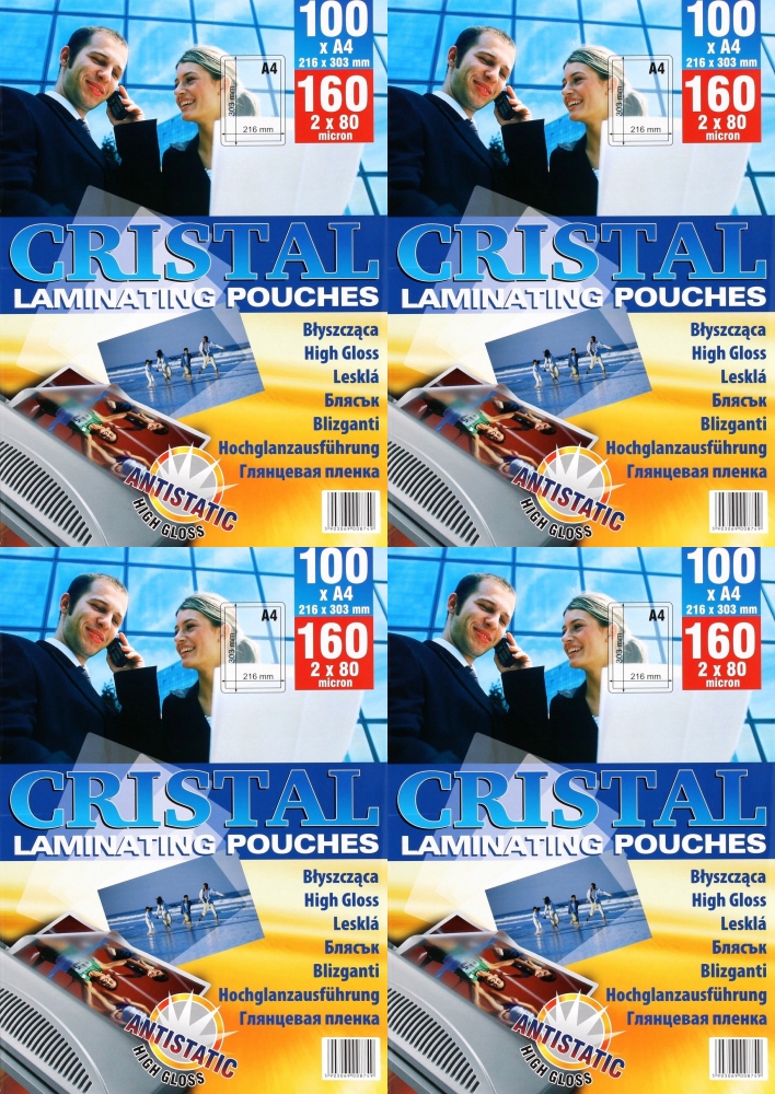 

Folia laminacyjna do laminowania A4 80 mic 100 x4