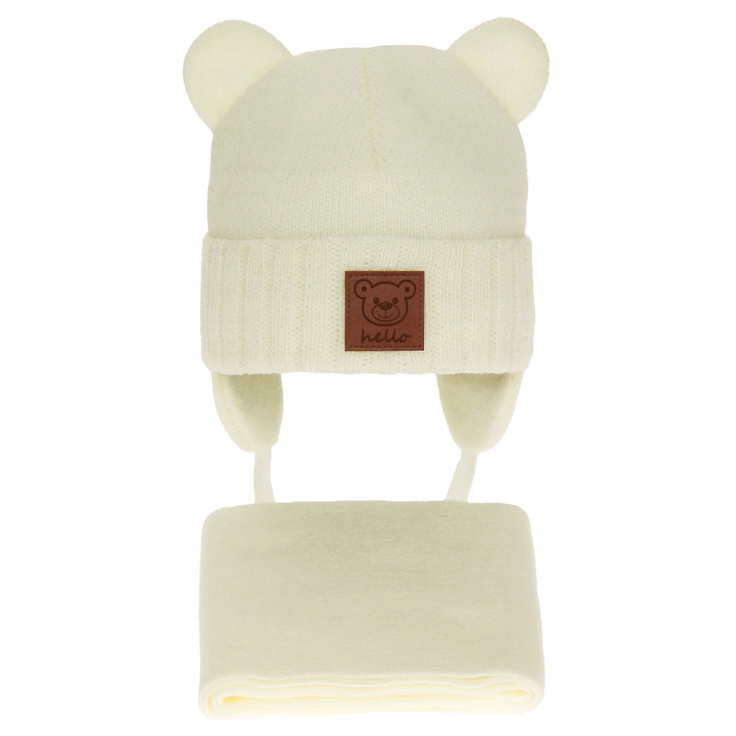 KOMPLET dziecięcy ZIMOWY CZAPKA I SZALIK 44-46