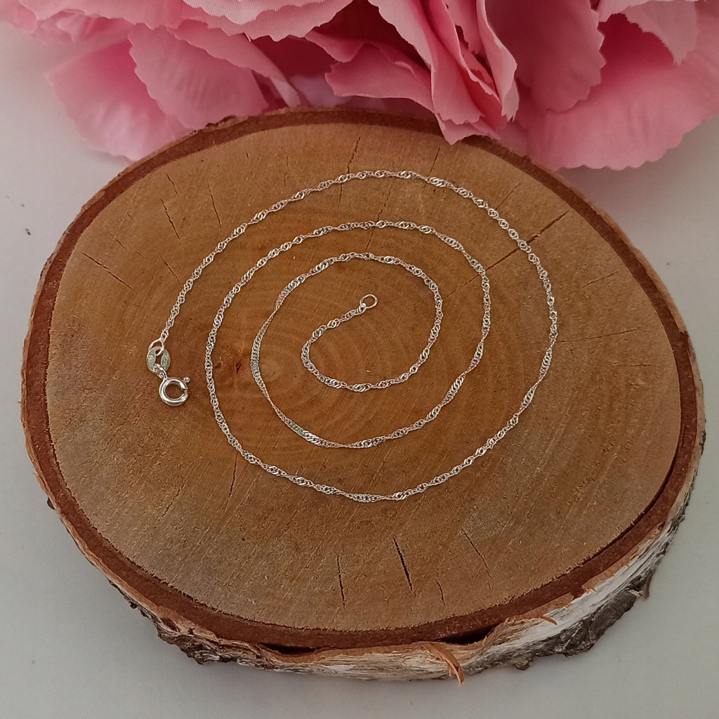 Łańcuszek srebrny singapur 55cm 1.1mm 925 Marka Inna marka