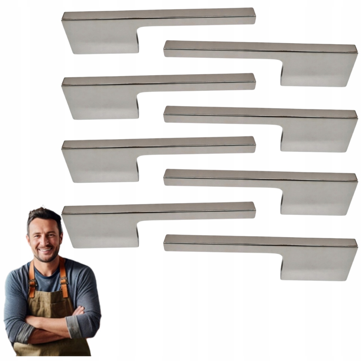 Nábytkový držiak do skrinky Topic 105 mm Chróm Lesk 8ks