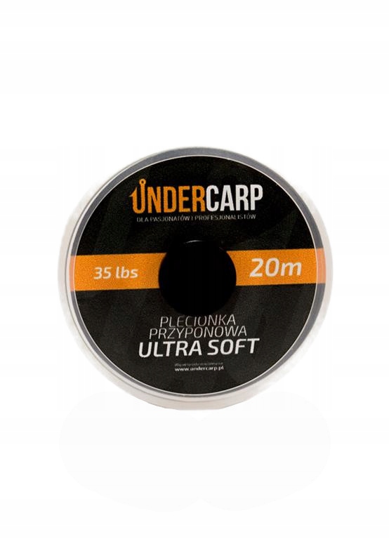 UnderCarp Ultra Soft 35 lb 20 m Brązowa Plecionka Przyponowa
