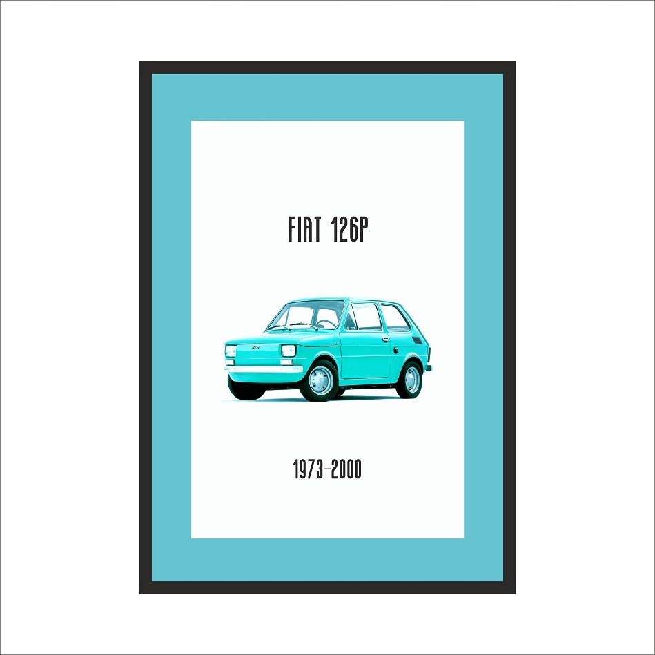 Obraz na ścianę Fiat 126p 73-2000 Turkus poster