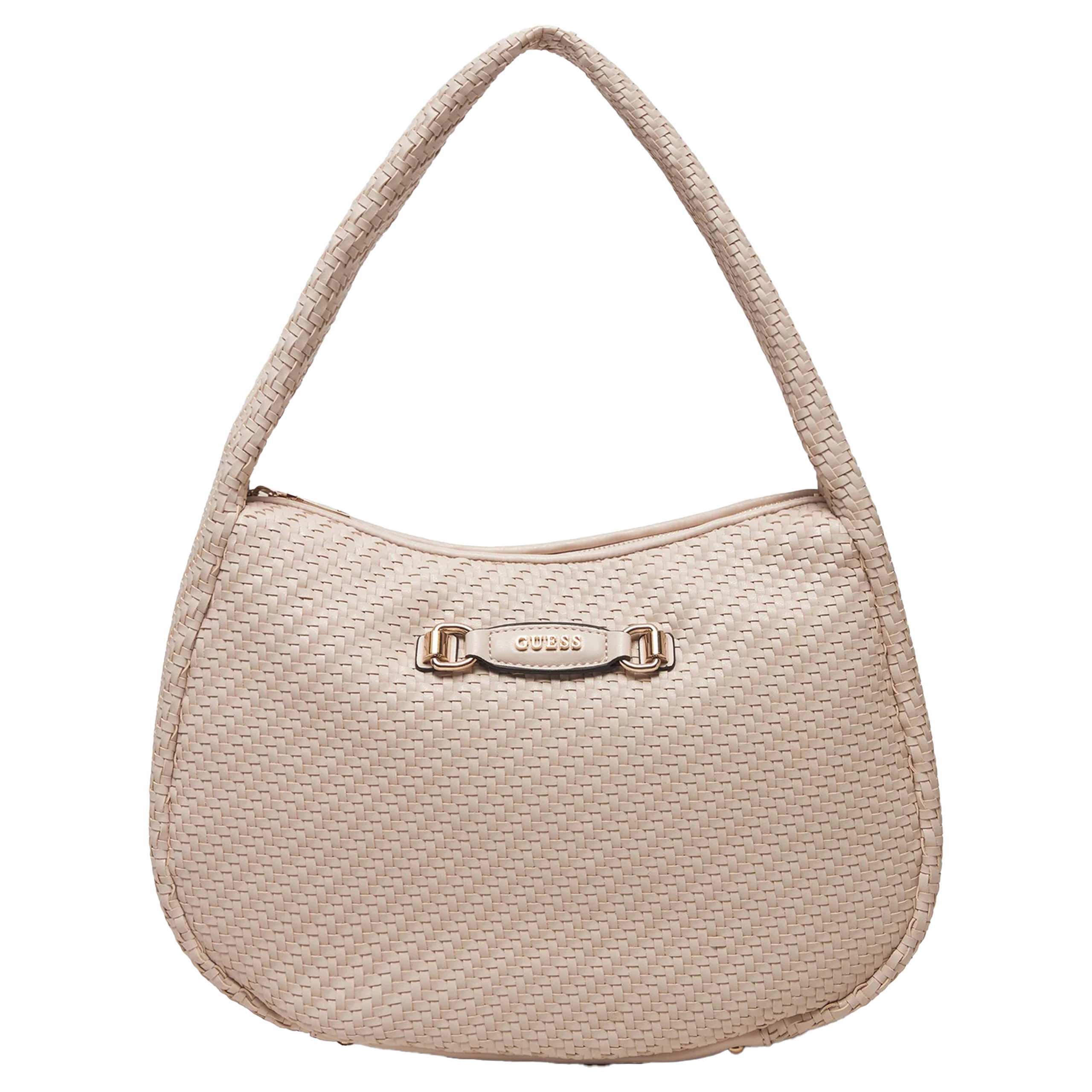 Guess Dámská velká Elegantní taška přes rameno, ažurová, světle růžová