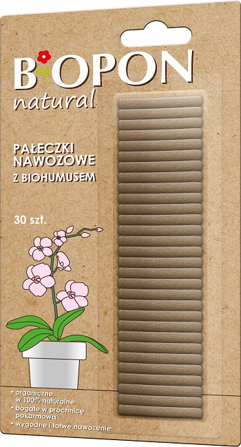 BIOPON PAŁECZKI NAWOZOWE Z BIOHUMUSEM 30 szt