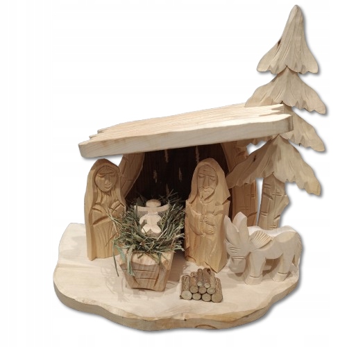 Drevená vyrezávaná socha na Vianoce ručná práca