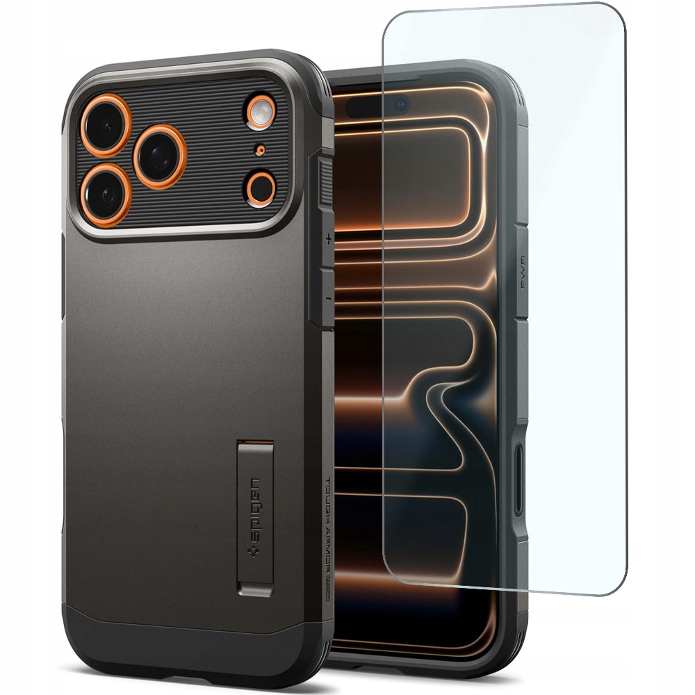 Etui Spigen Tough Armor T do MagSafe do iPhone 17 Pro, z podstawką szkło