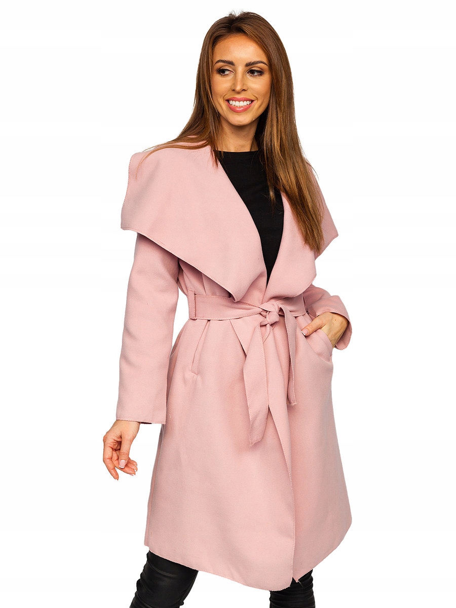 Dámský Kabát Růžový 5079 DENLEY_One size
