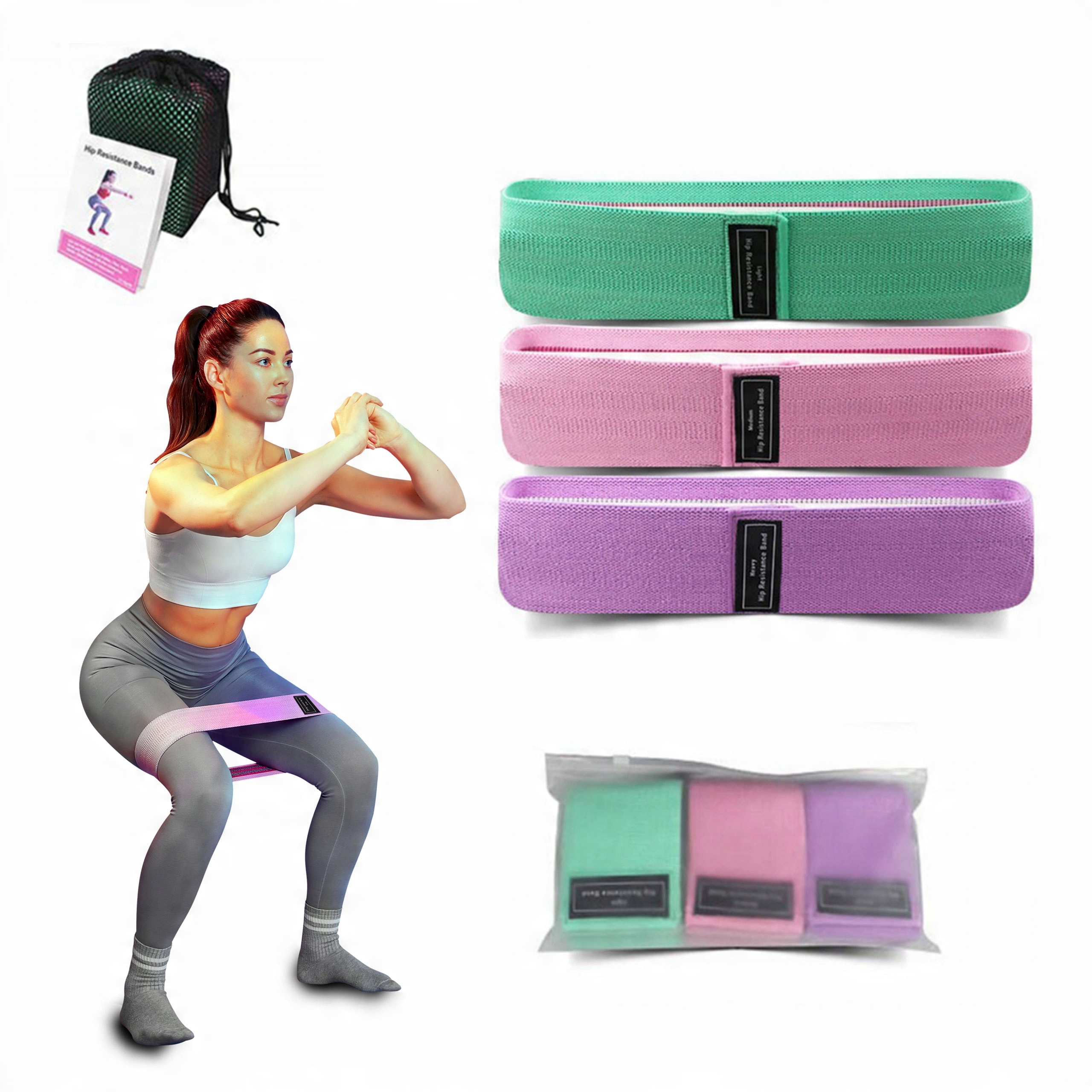 

Zestaw Oporowych Gum Do Ćwiczeń 3 Taśmy Fitness