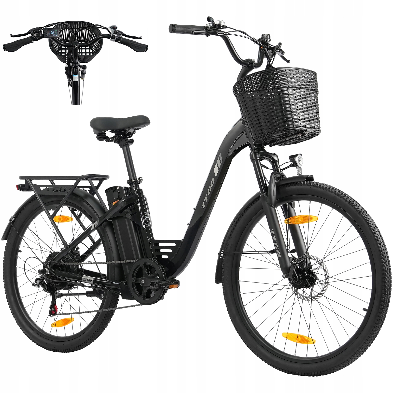 26" Elektrokolo Ttgo C2 Pro 250W 36V18AH 25 km/h, dojezd 120 km, městské elektrokolo