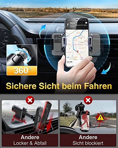 VANMASS Uchwyt Samochodowy Do Telefonu 360° Silikonowy Do iPhone Android — miniatura 2