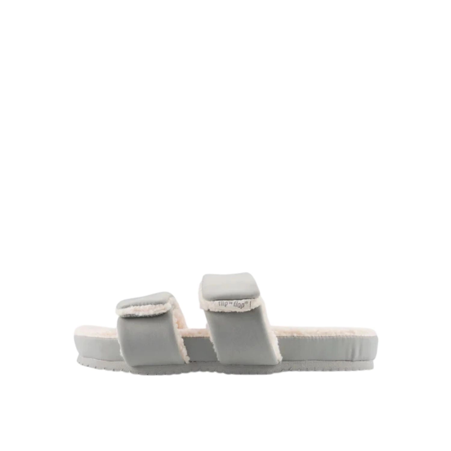 Dámské Papuče Flip Flop šerpově šedé, teplé domácí pantofle na suchý zip, vel. 37