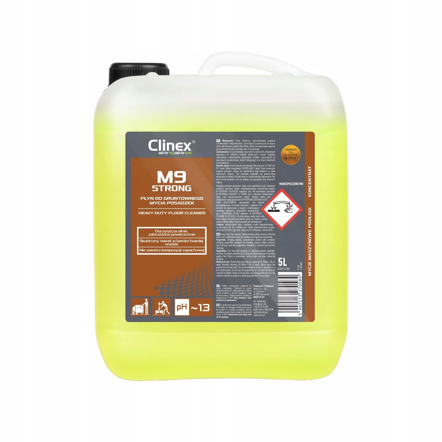 

Gruntowne Mycie Posadzek Clinex M9 Strong 5L