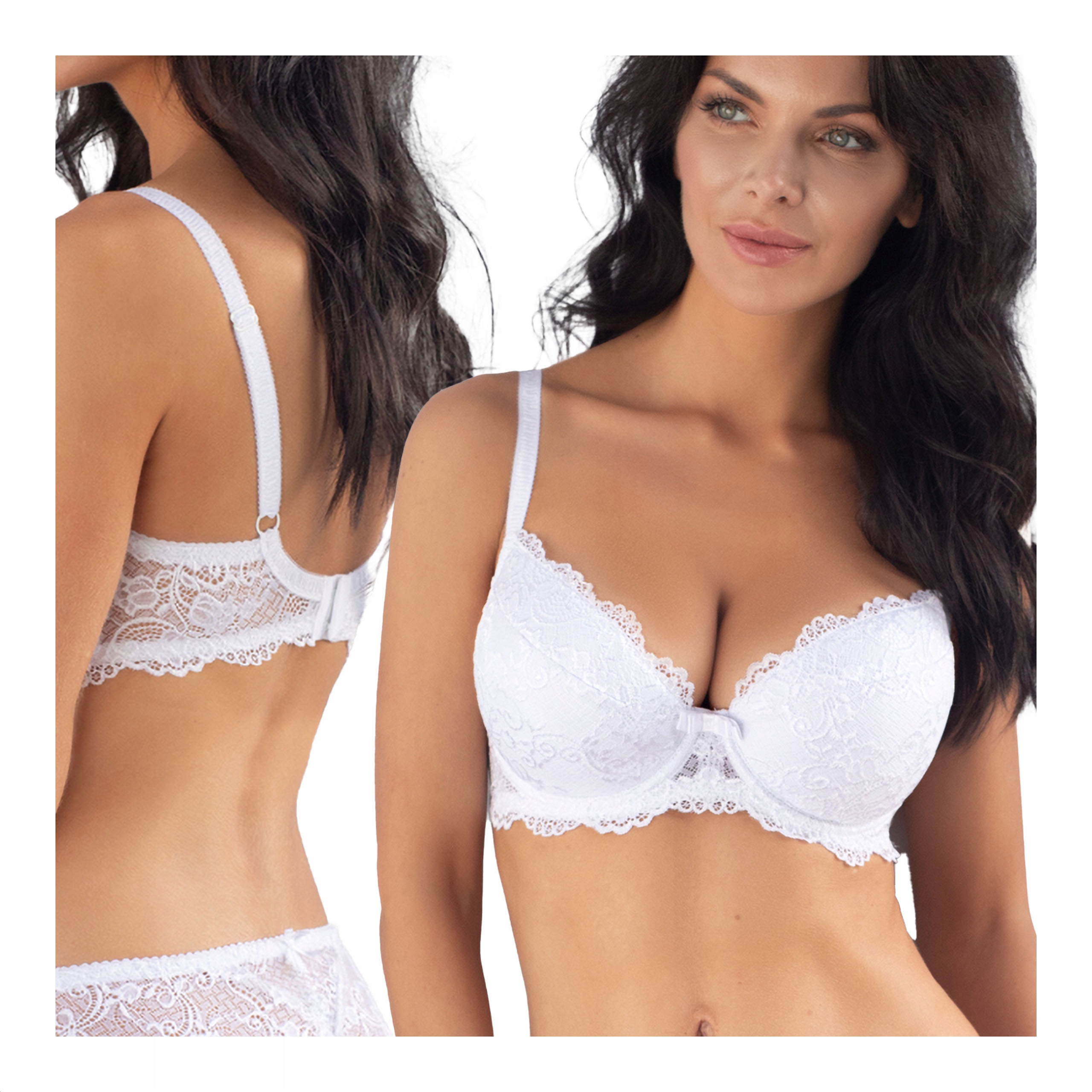 Push up podprsenka balkonetka krajková podprsenka bílá sexy Kleo 85B