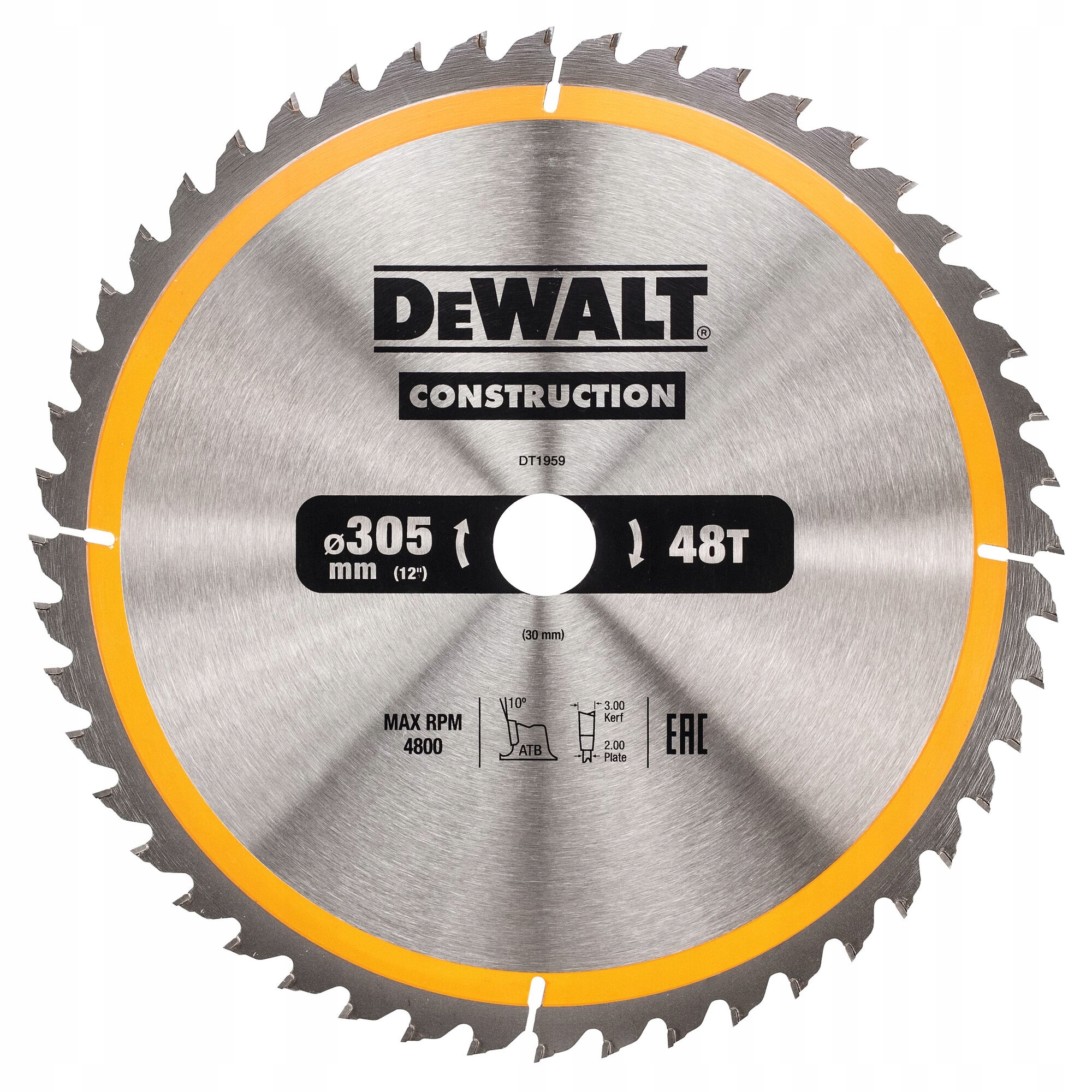 

DeWALT DT1959 Tarcza Piła Do Drewna 305x30mm 48T